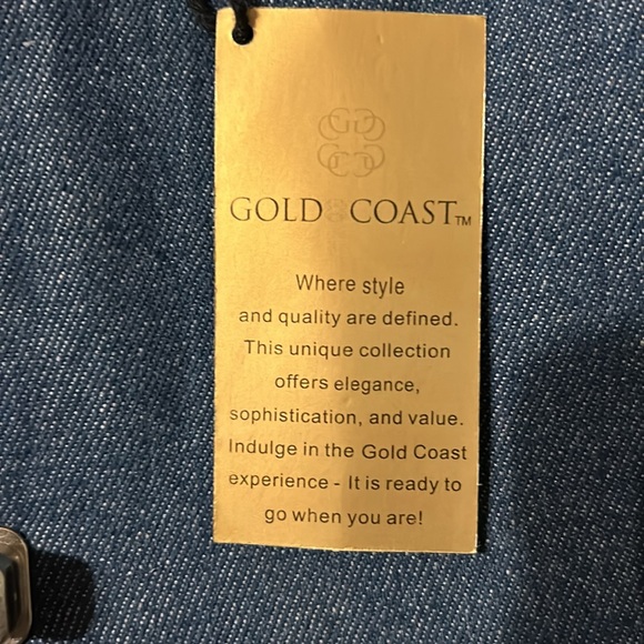 NWT Gold Coast Crossbody Purse Adjustable Strap Shoulder Bag Denim Silver hobo - Picture 11 of 11